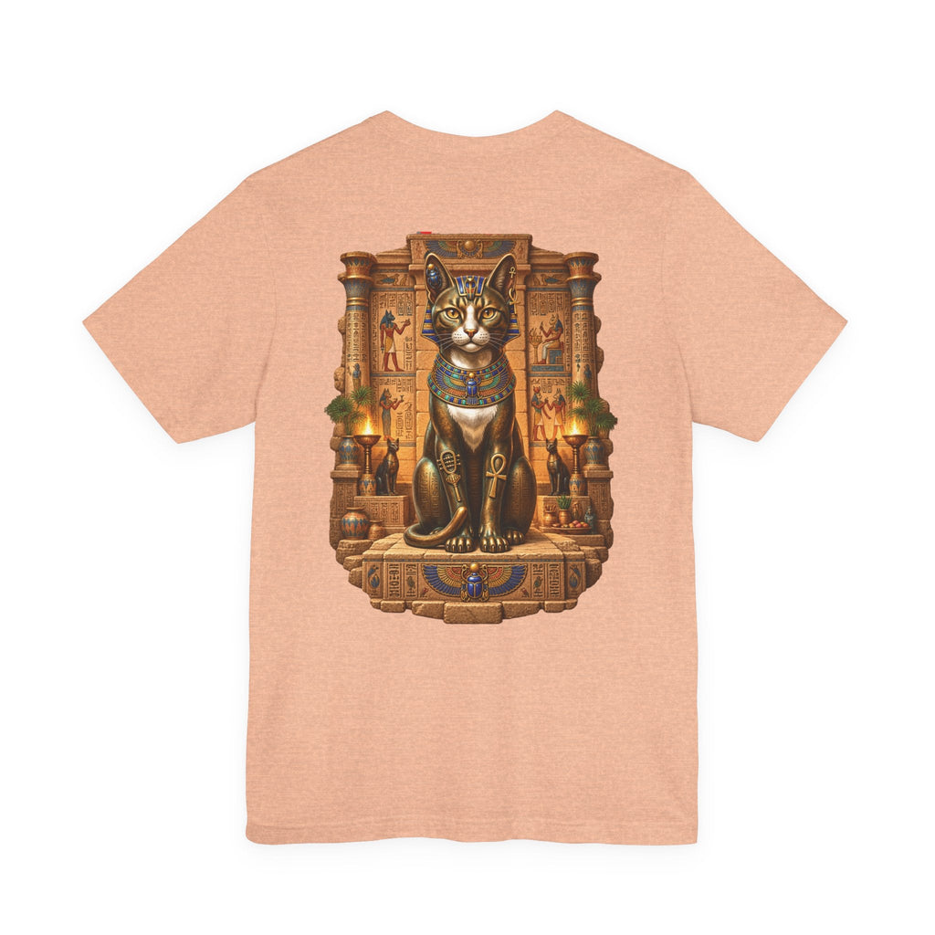 Egyptian Cat Graphic Tee — Ancient Egyptian Temple Pharaonic Cat T-Shirt Printify