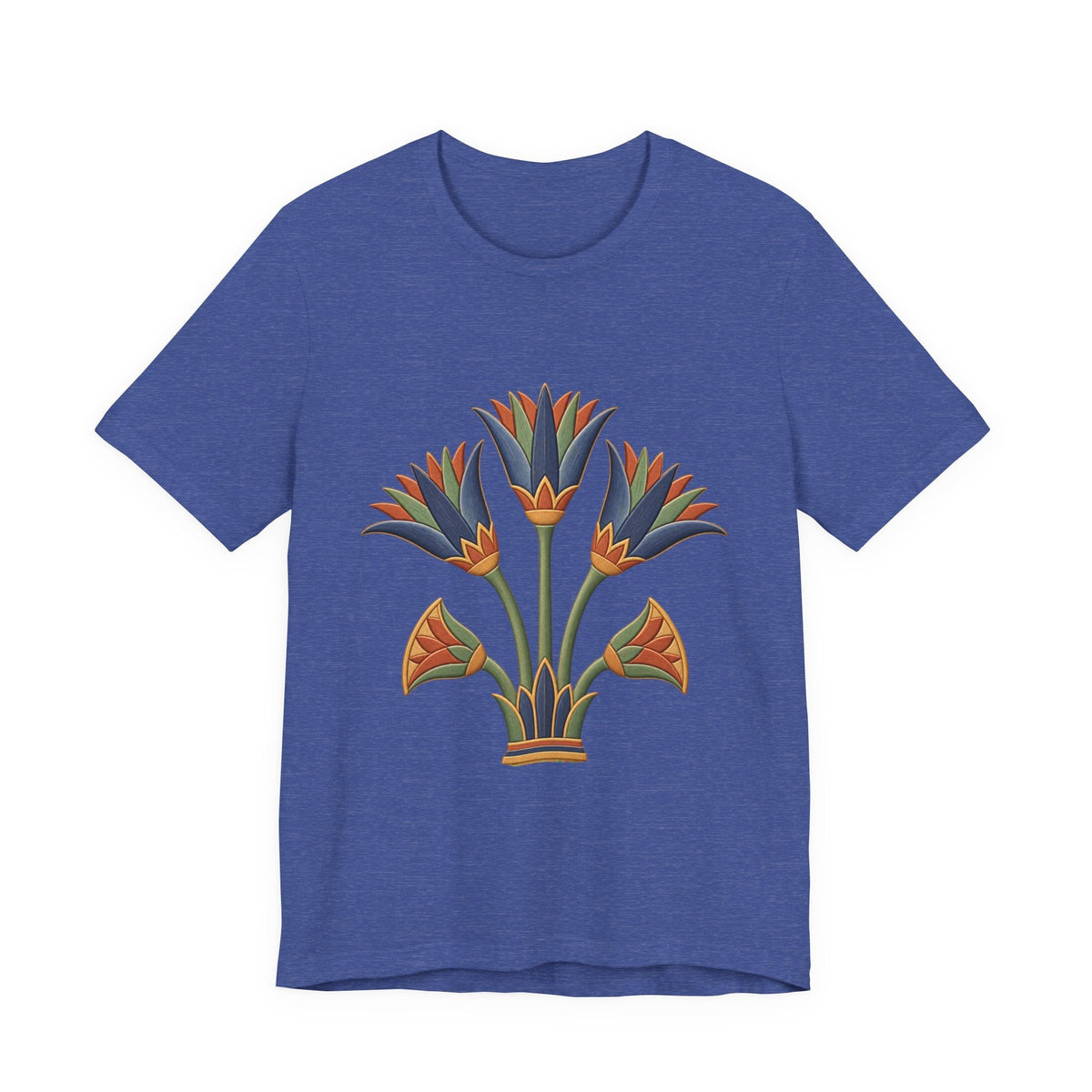 Egyptian Lotus T-Shirt — Vintage Floral Heritage Graphic Tee Printify