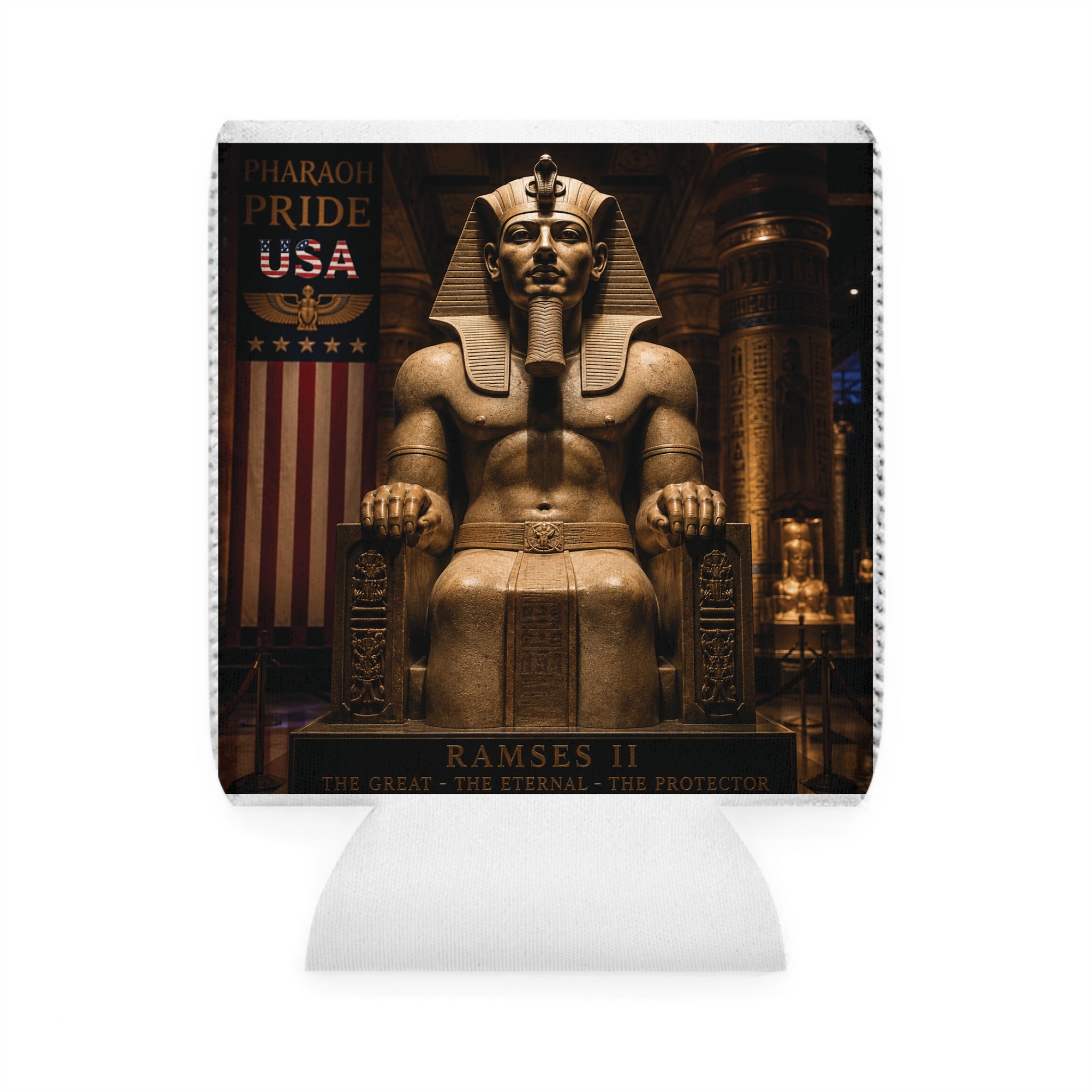Pharaohs Pride USA Ramses II Can Cooler Sleeve