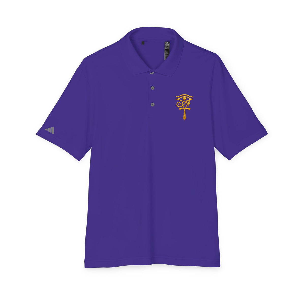 Eye of Horus Polo Shirt — Egyptian Symbol Embroidered Performance Golf Polo Printify