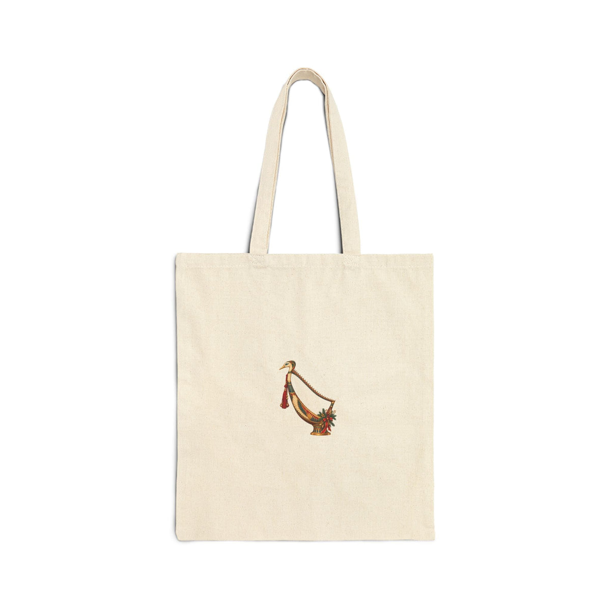 Egyptian Harp Christmas Canvas Tote — Festive Music Gift Printify