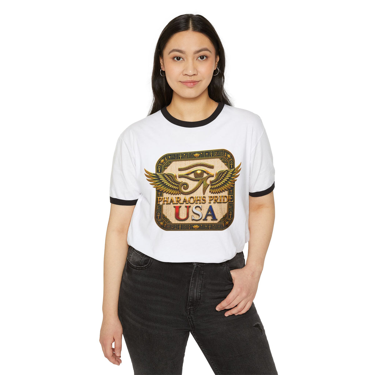 Pharaohs Pride USA Classic Cotton Ringer T-Shirt product image 6