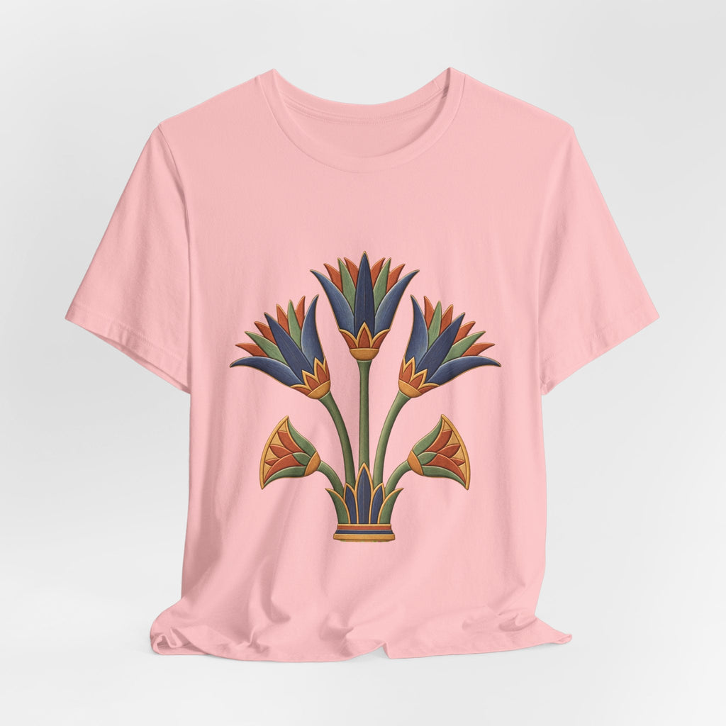 Egyptian Lotus T-Shirt — Vintage Floral Heritage Graphic Tee Printify