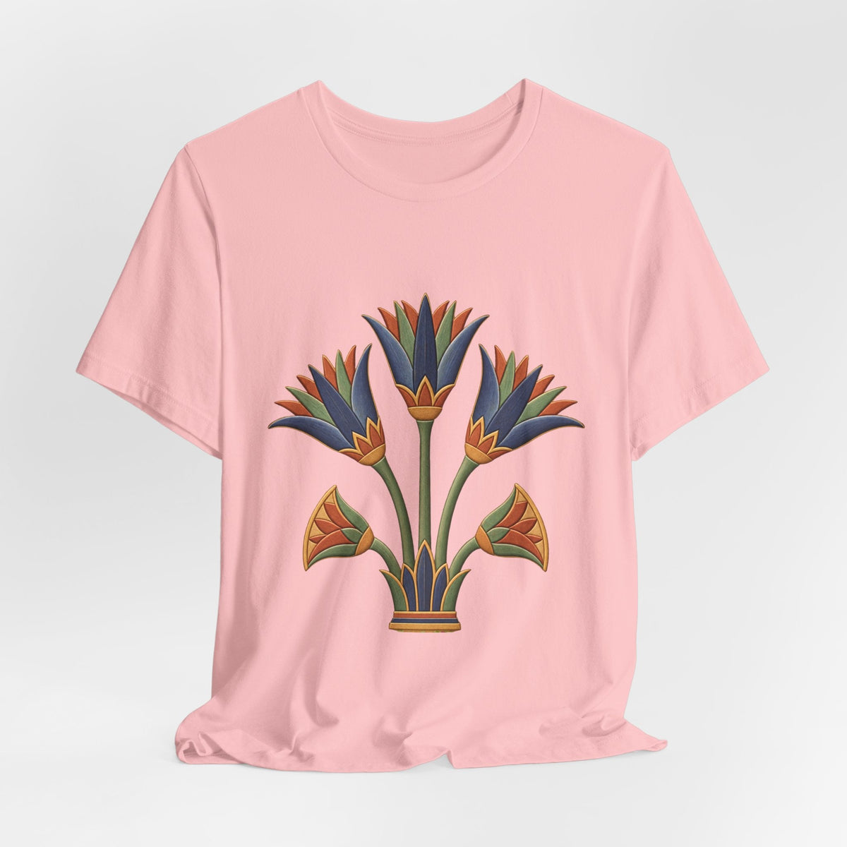 Egyptian Lotus T-Shirt — Vintage Floral Heritage Graphic Tee Printify