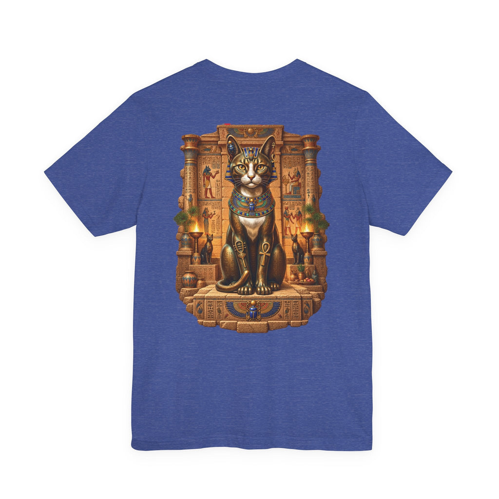 Egyptian Cat Graphic Tee — Ancient Egyptian Temple Pharaonic Cat T-Shirt Printify