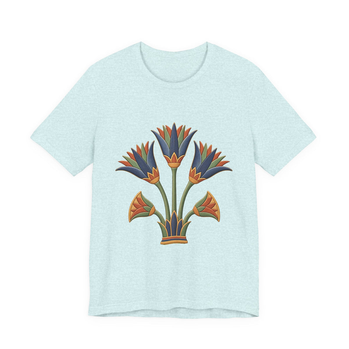Egyptian Lotus T-Shirt — Vintage Floral Heritage Graphic Tee Printify