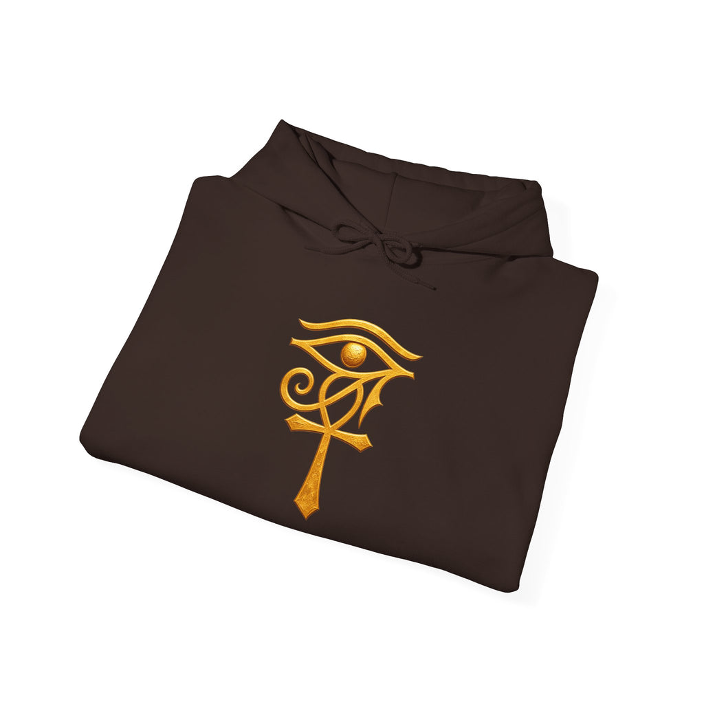Hoodie — Golden Eye of Ra Symbol Graphic Hoodie Printify