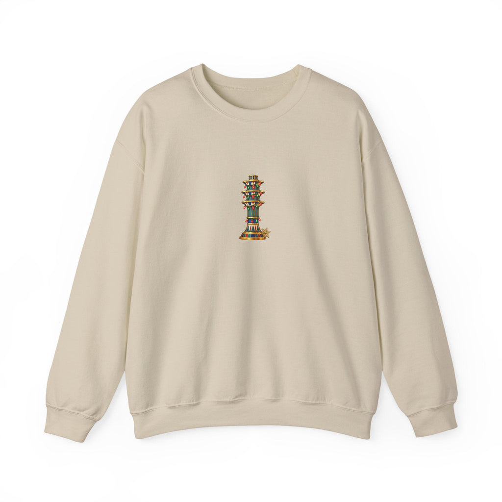 Egyptian Festive Pillar Christmas Crewneck Sweatshirt Printify