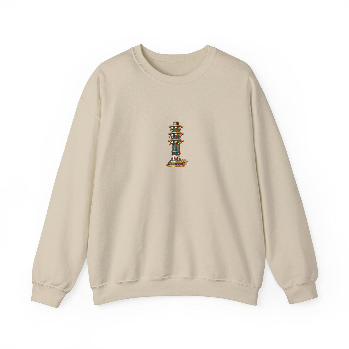 Egyptian Festive Pillar Christmas Crewneck Sweatshirt Printify