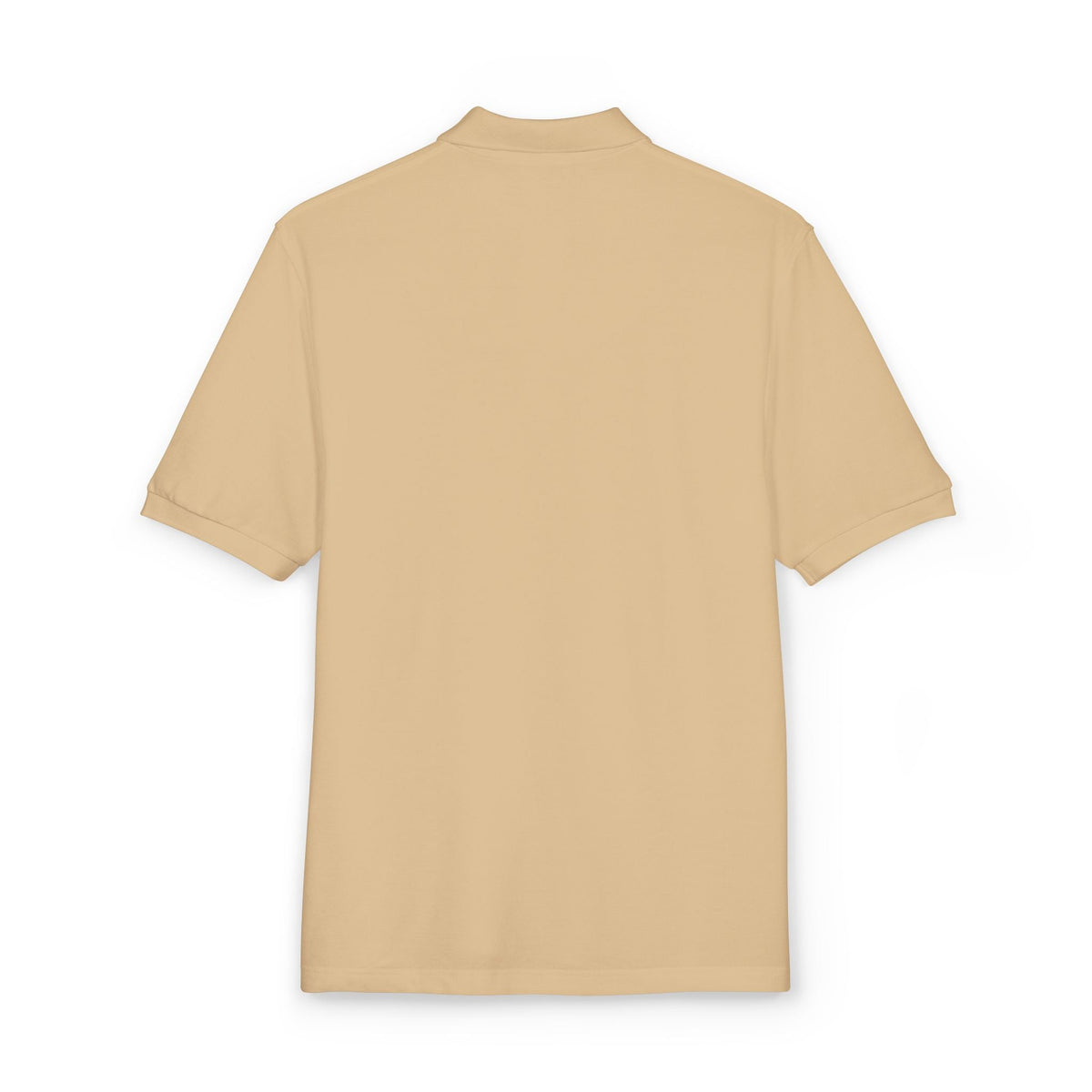 Unisex polo with gold Eye of Horus and ankh embroidery