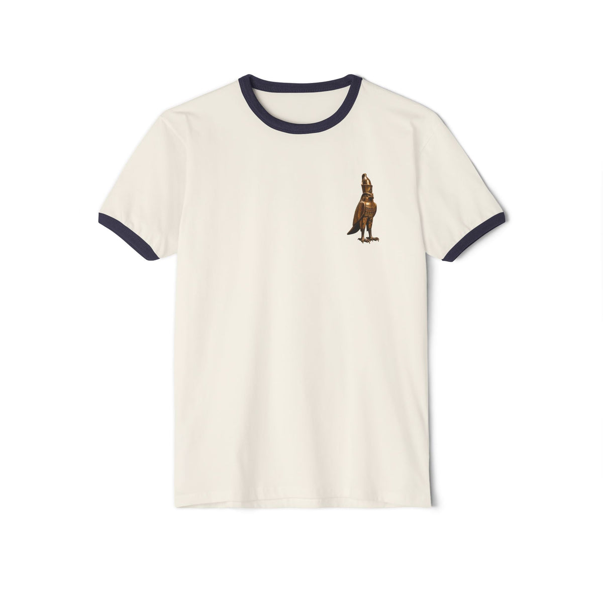 Unisex cotton ringer T-shirt with contrast neckline and sleeve trim