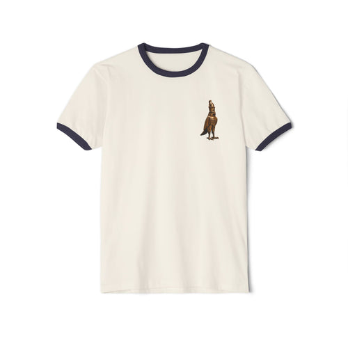 Unisex cotton ringer T-shirt with contrast neckline and sleeve trim