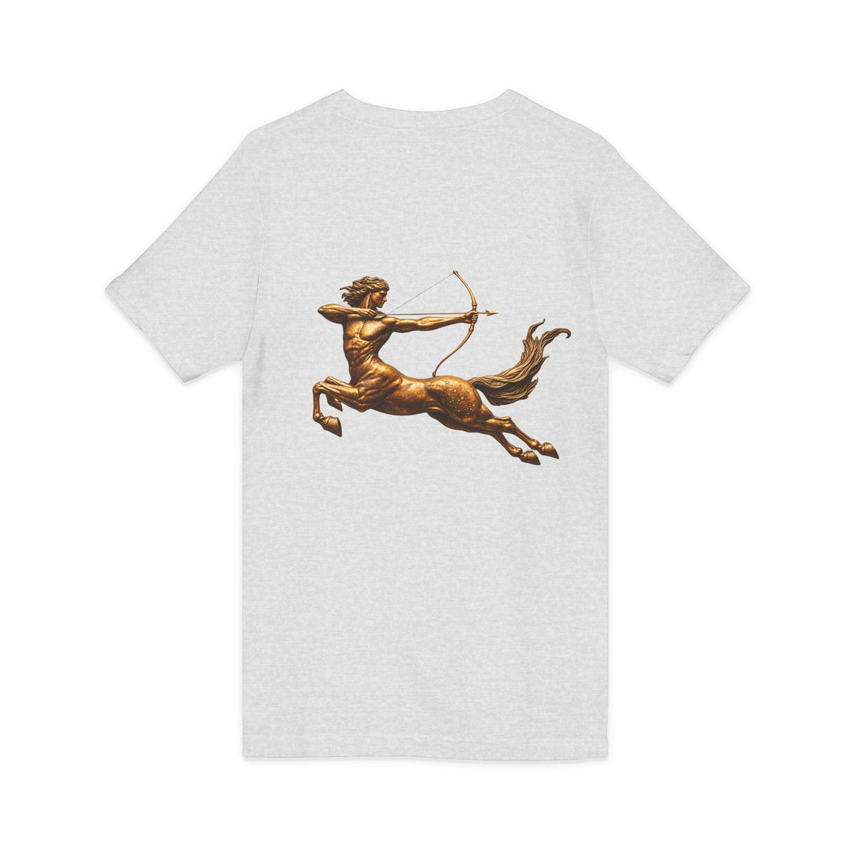 V-neck T-shirt with archer centaur graphic