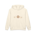 Youth Hooded Sweatshirt with Floral Butterfly Graphic Printify