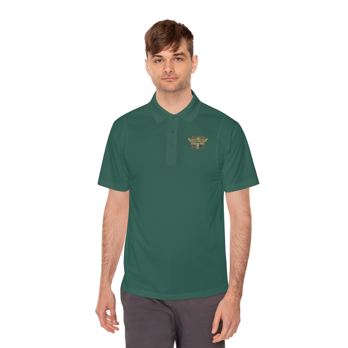 Pharaohs Pride USA men's sport polo alternate color view