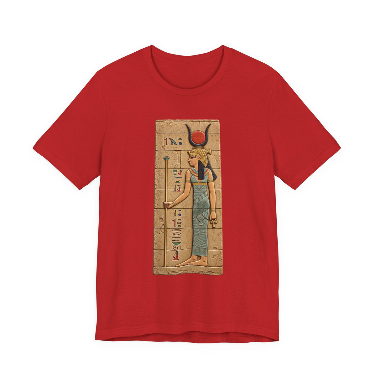 Goddess Isis T-Shirt — Ancient Egyptian Hieroglyph Art Tee Printify