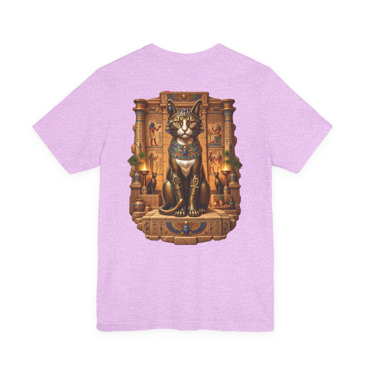 Egyptian Cat Graphic Tee — Ancient Egyptian Temple Pharaonic Cat T-Shirt Printify