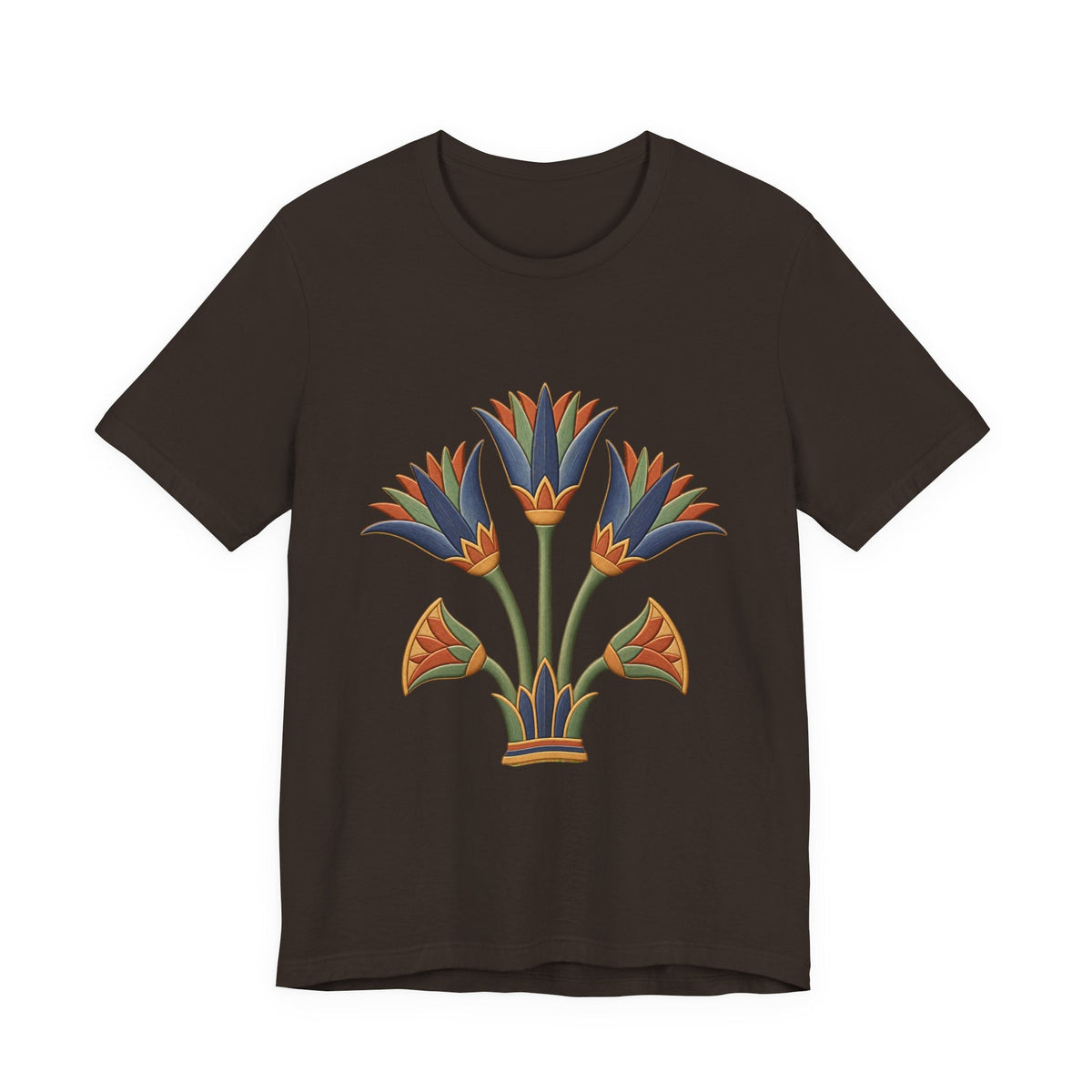 Egyptian Lotus T-Shirt — Vintage Floral Heritage Graphic Tee Printify