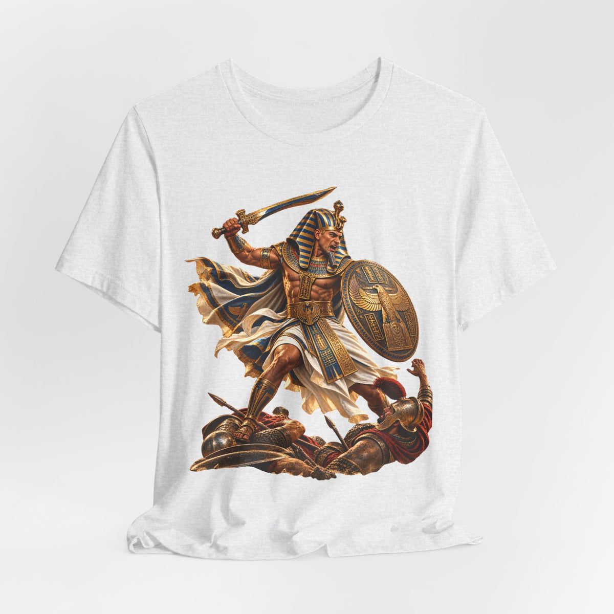 Egyptian Pharaoh Warrior T-Shirt — Ancient Battle Graphic Tee Printify