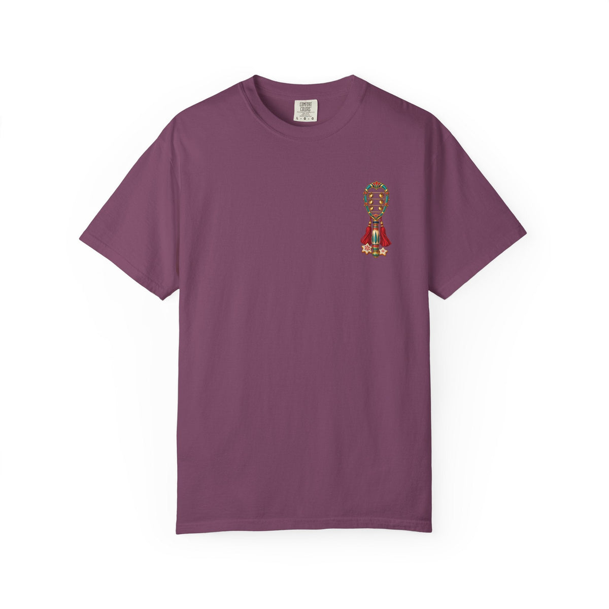 Egyptian Sistrum Christmas T-Shirt — Festive Rattle & Stars Printify