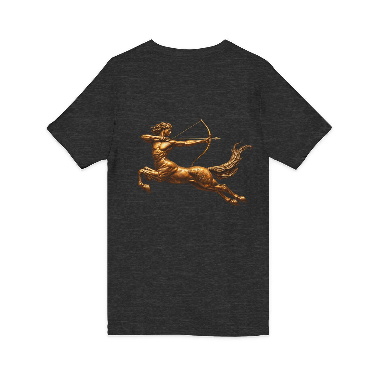 V-neck T-shirt with archer centaur graphic