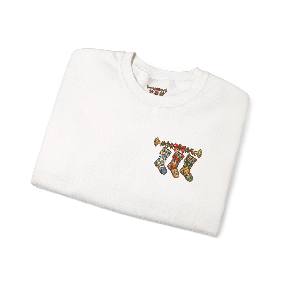 Egyptian Papyrus Christmas Stockings Crewneck Sweatshirt Printify