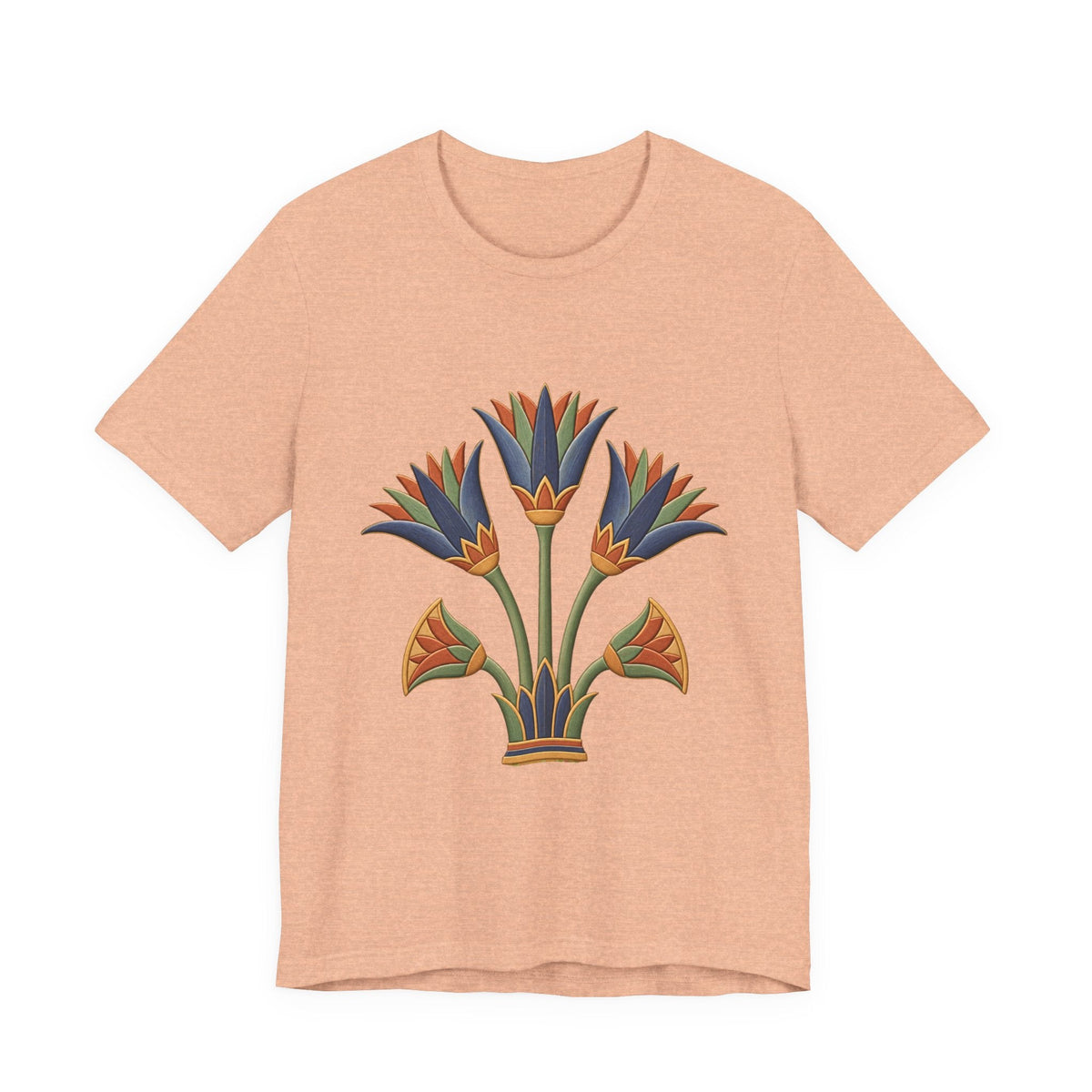 Egyptian Lotus T-Shirt — Vintage Floral Heritage Graphic Tee Printify