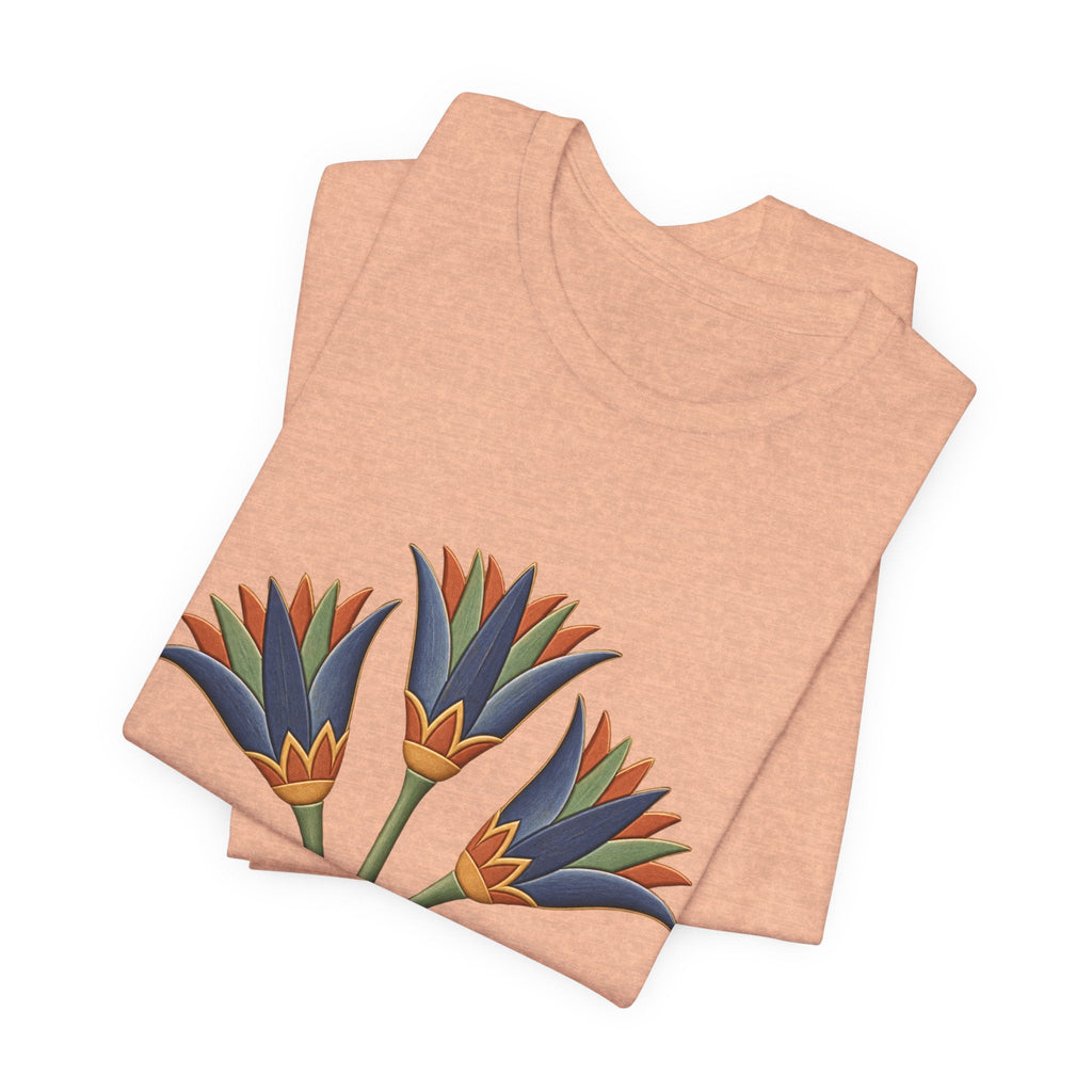 Egyptian Lotus T-Shirt — Vintage Floral Heritage Graphic Tee Printify
