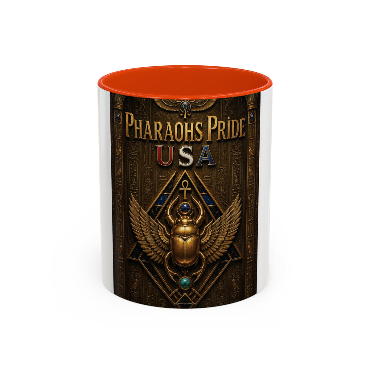 Pharaohs Pride USA Colorful Ceramic Mug (11 oz, 15 oz)