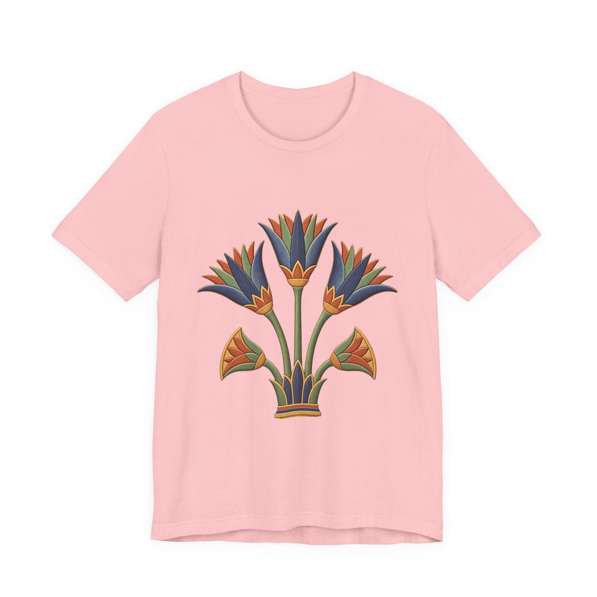 Egyptian Lotus T-Shirt — Vintage Floral Heritage Graphic Tee Printify