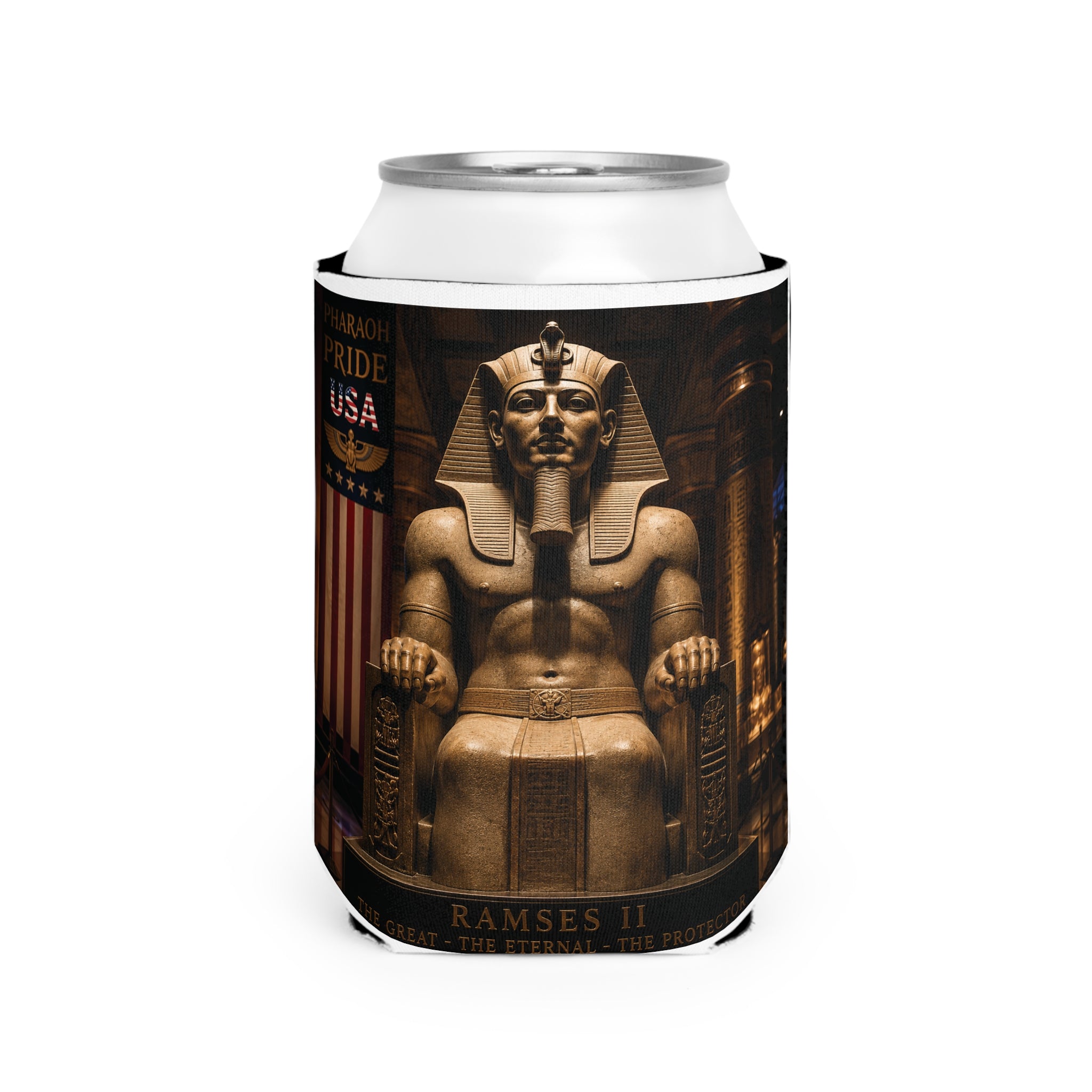 Pharaohs Pride USA Ramses II Can Cooler Sleeve