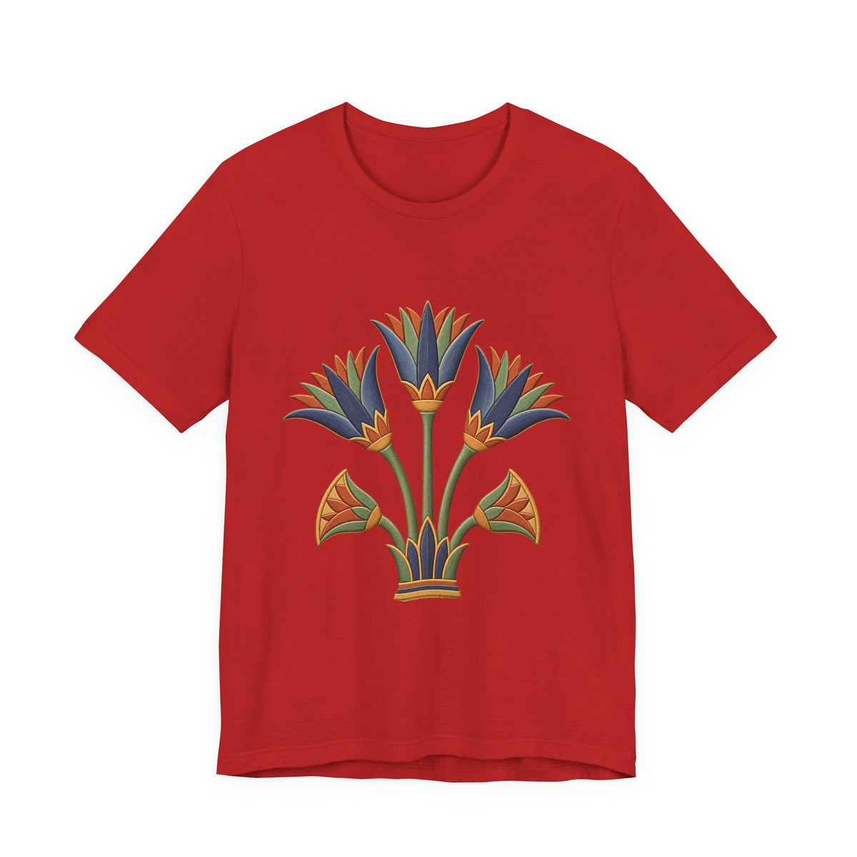 Egyptian Lotus T-Shirt — Vintage Floral Heritage Graphic Tee Printify