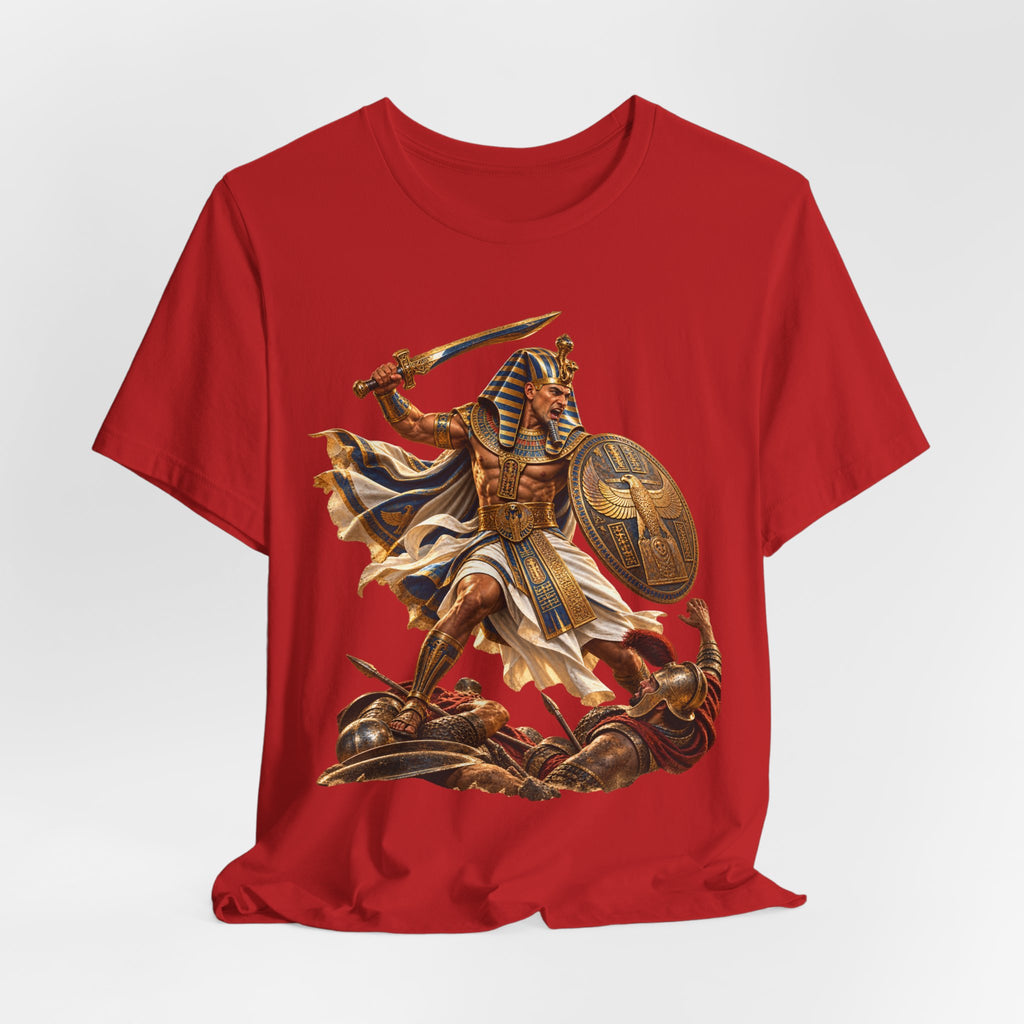 Egyptian Pharaoh Warrior T-Shirt — Ancient Battle Graphic Tee Printify