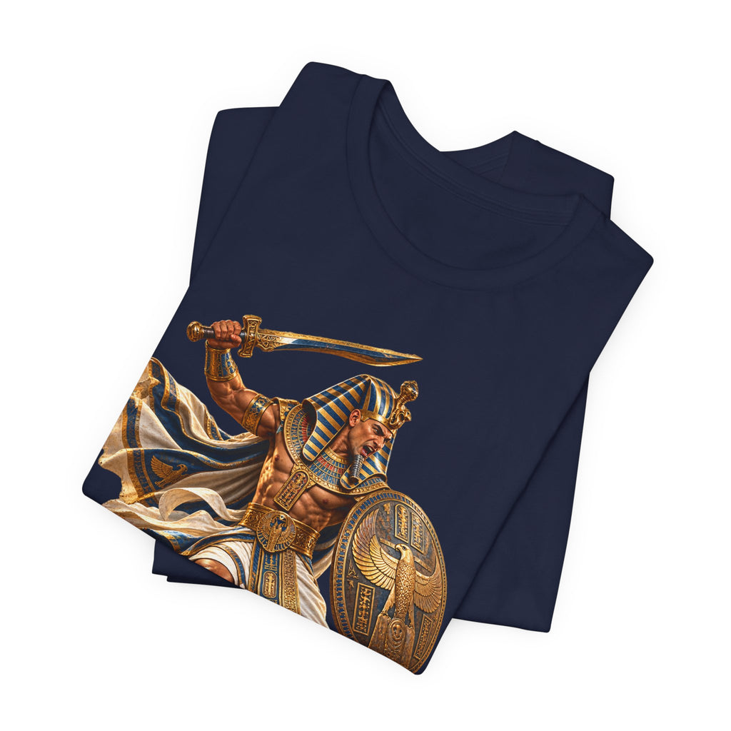 Egyptian Pharaoh Warrior T-Shirt — Ancient Battle Graphic Tee Printify