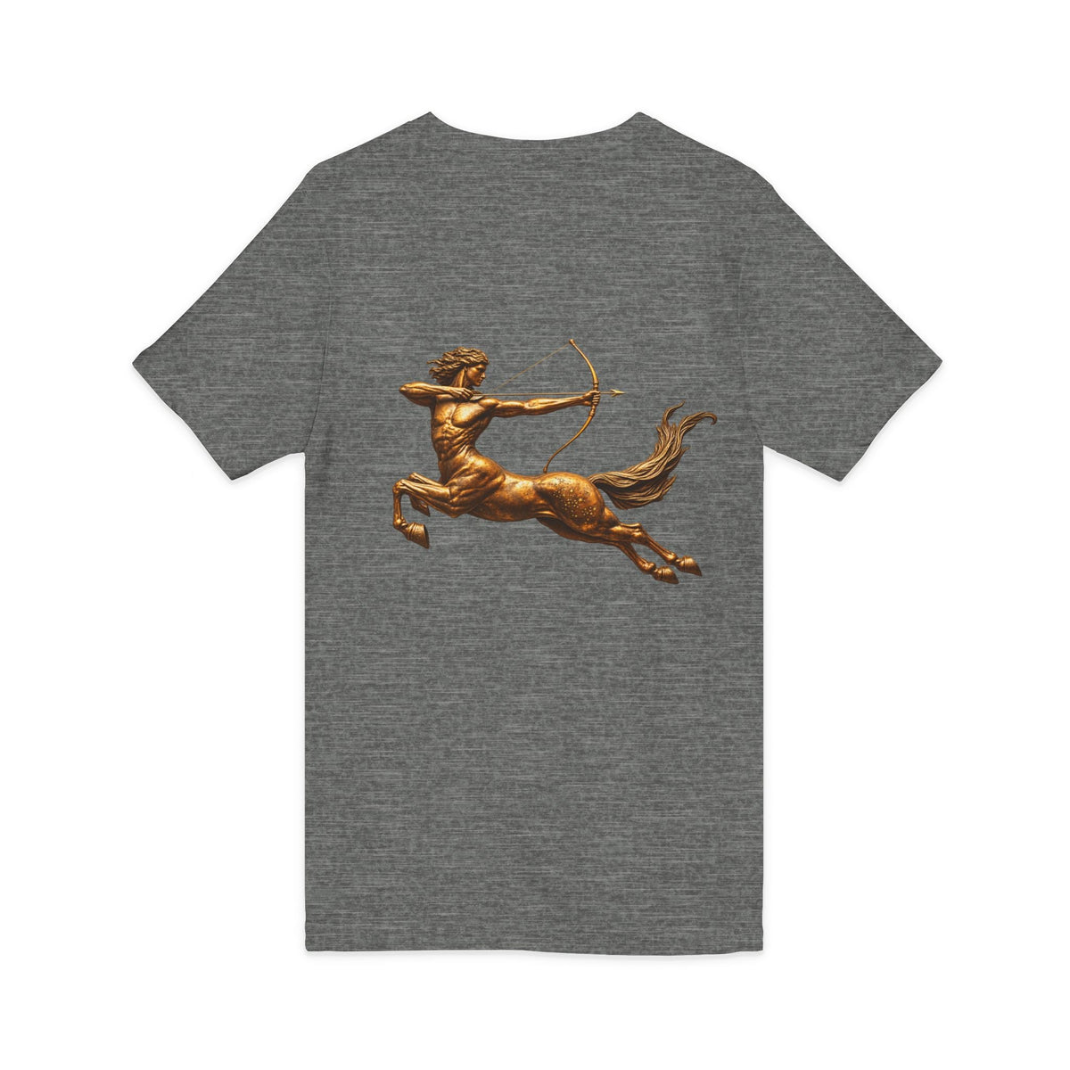V-neck T-shirt with archer centaur graphic