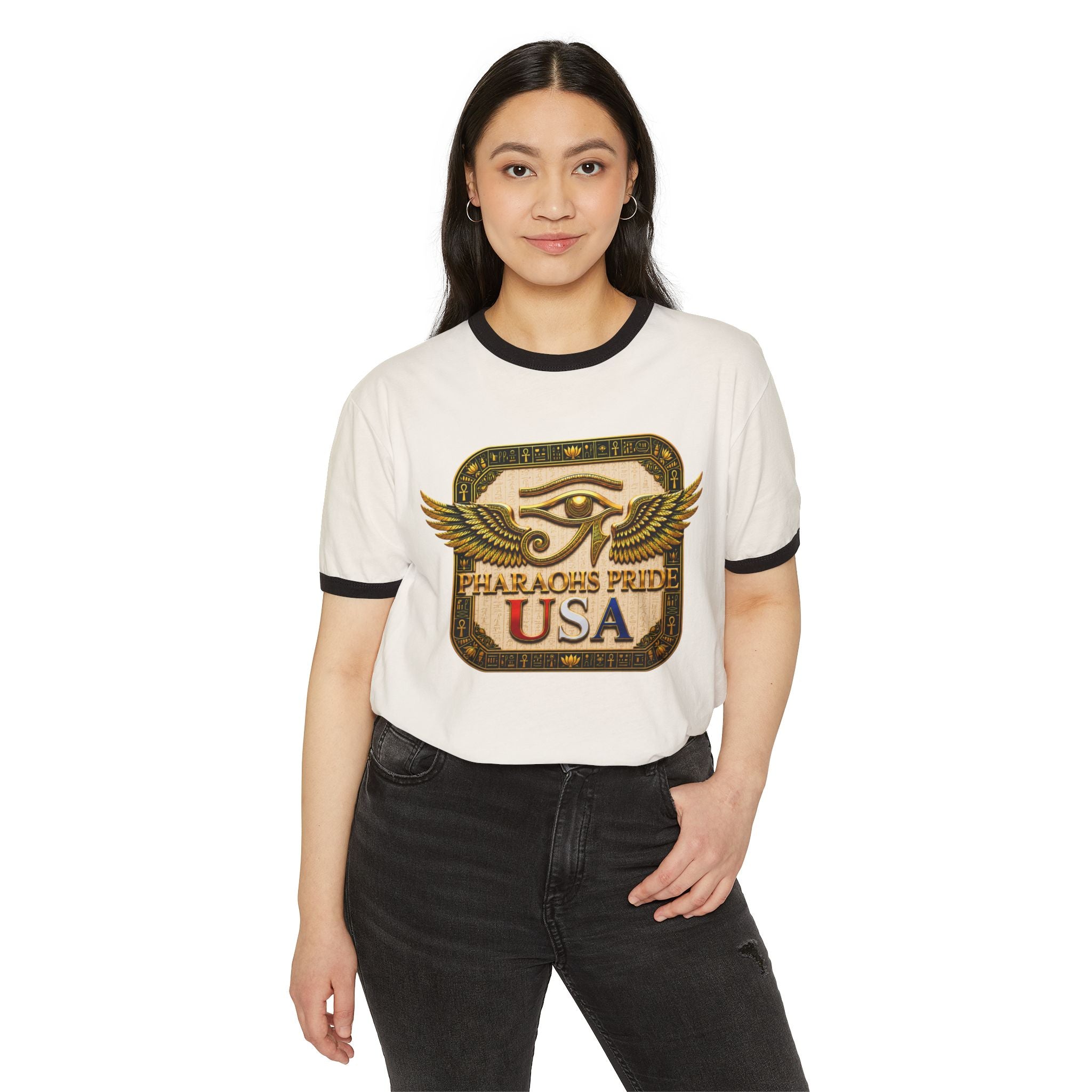 Pharaohs Pride USA Classic Cotton Ringer T-Shirt product image 15