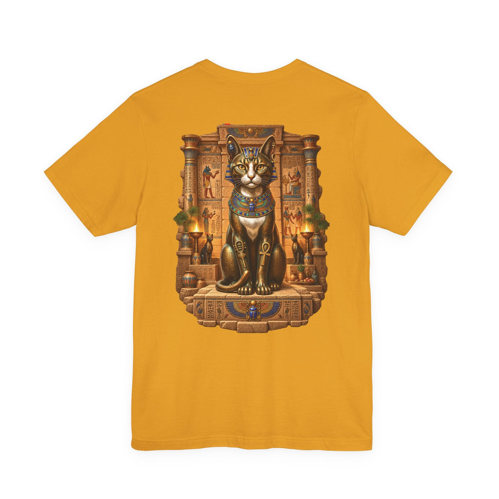Egyptian Cat Graphic Tee — Ancient Egyptian Temple Pharaonic Cat T-Shirt Printify