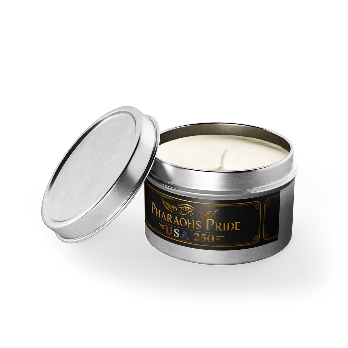 Pharaohs Pride USA scented tin candle — alternate product view