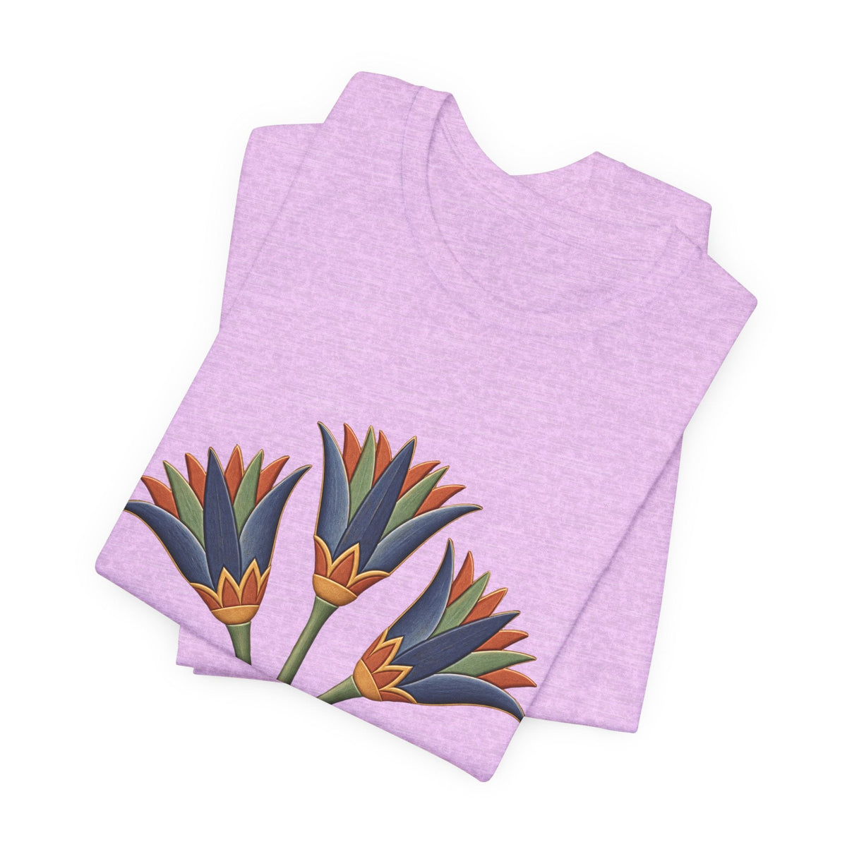 Egyptian Lotus T-Shirt — Vintage Floral Heritage Graphic Tee Printify