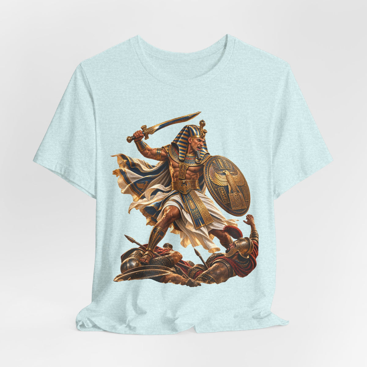 Egyptian Pharaoh Warrior T-Shirt — Ancient Battle Graphic Tee Printify