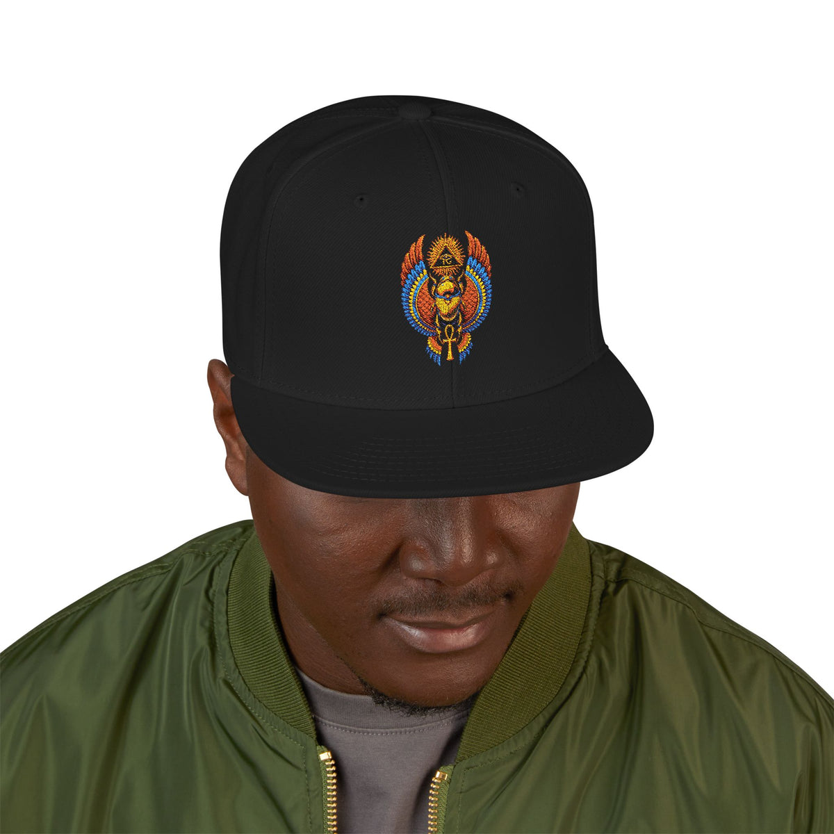 Egyptian Heritage High-Profile Embroidered Snapback