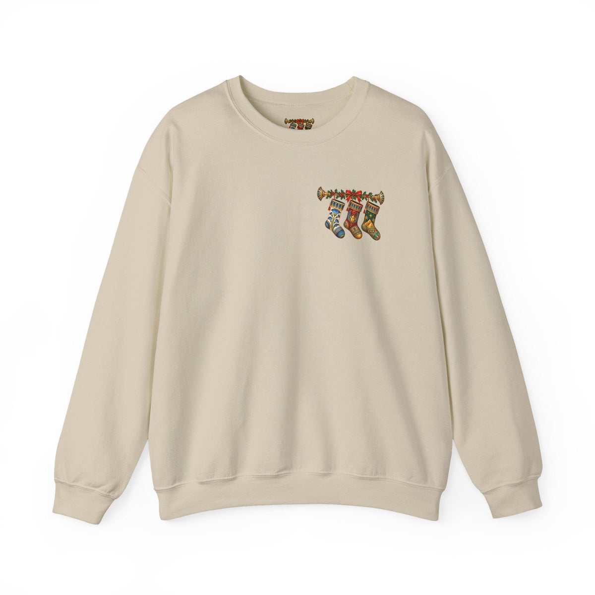Egyptian Papyrus Christmas Stockings Crewneck Sweatshirt Printify