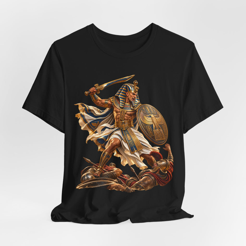 Egyptian Pharaoh Warrior T-Shirt — Ancient Battle Graphic Tee Printify