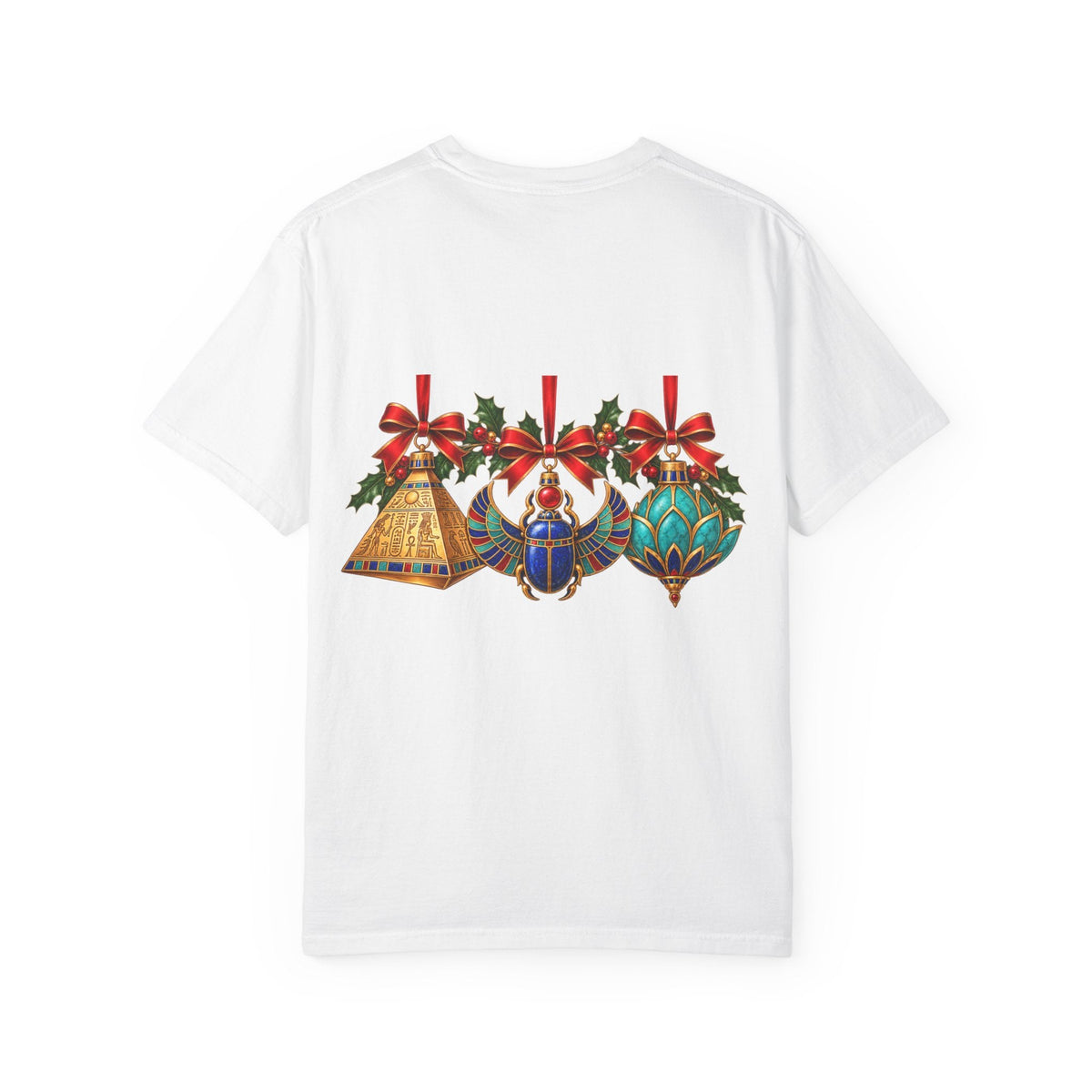 Egyptian Christmas Ornament Trio T-Shirt Printify