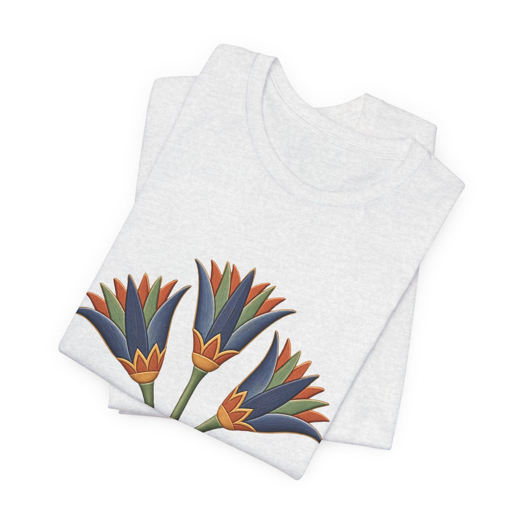 Egyptian Lotus T-Shirt — Vintage Floral Heritage Graphic Tee Printify
