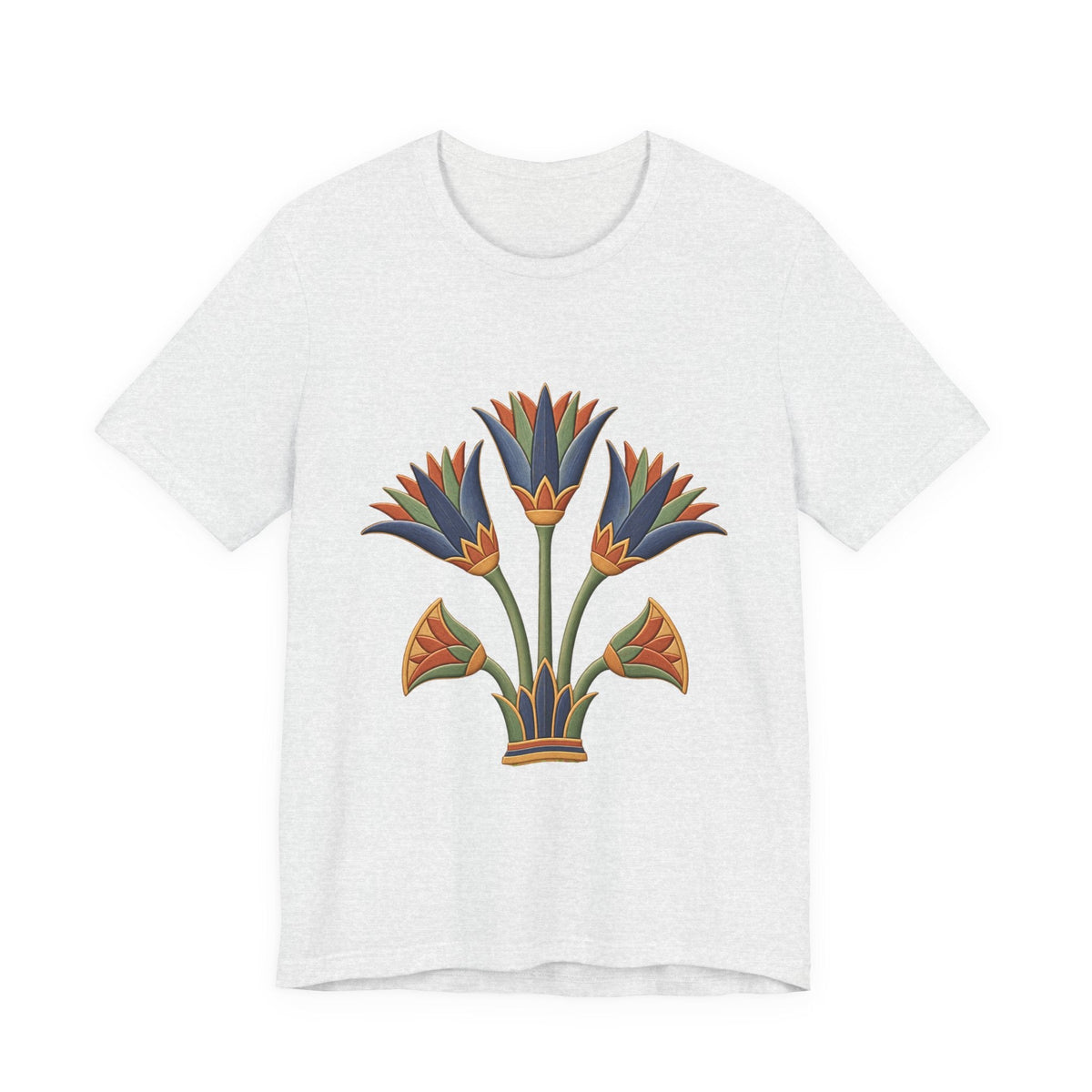 Egyptian Lotus T-Shirt — Vintage Floral Heritage Graphic Tee Printify