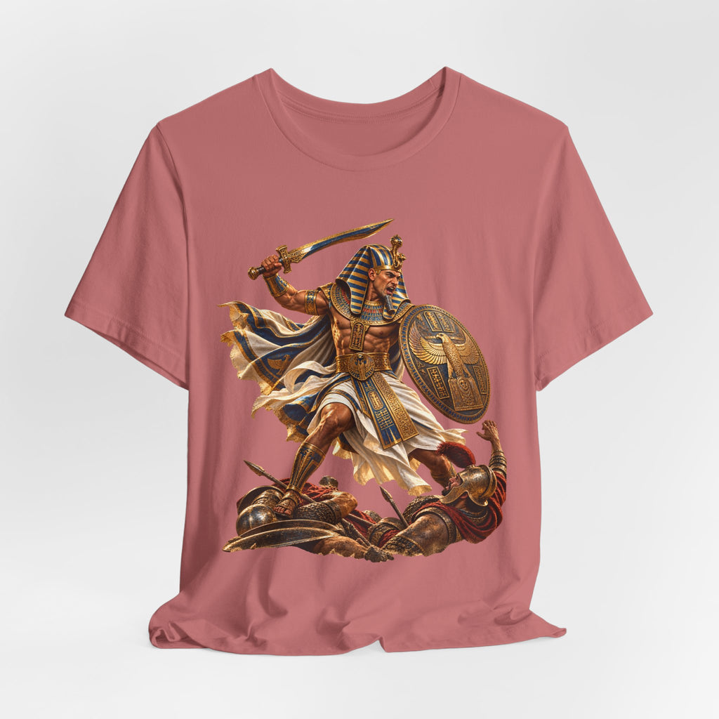 Egyptian Pharaoh Warrior T-Shirt — Ancient Battle Graphic Tee Printify