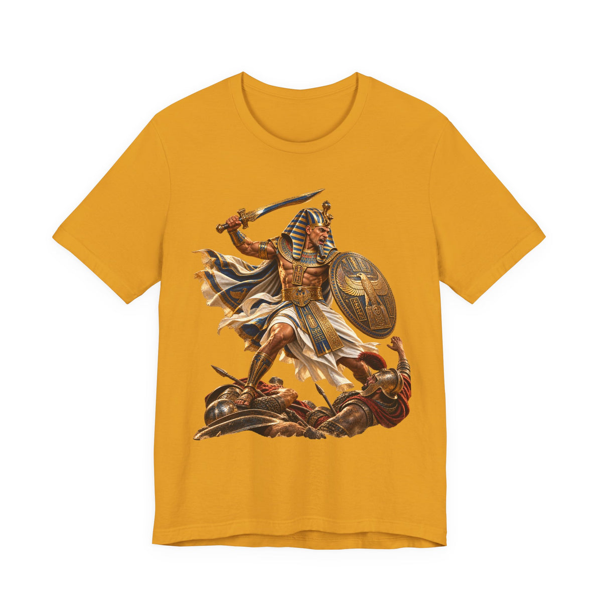 Egyptian Pharaoh Warrior T-Shirt — Ancient Battle Graphic Tee Printify