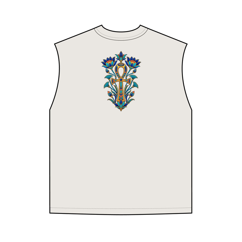 Egyptian Lotus Ankh Garment-Dyed Tank Top – Unisex Printify