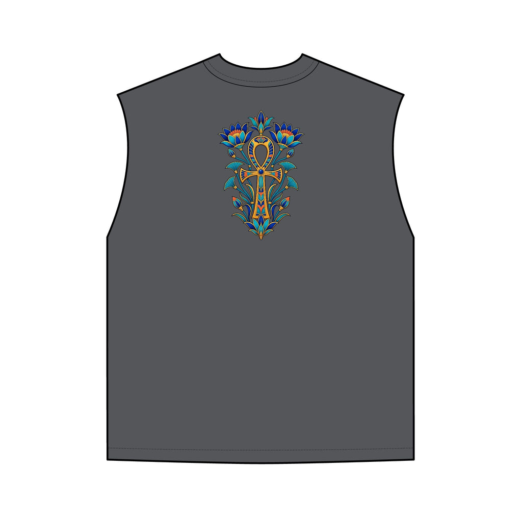 Egyptian Lotus Ankh Garment-Dyed Tank Top – Unisex Printify